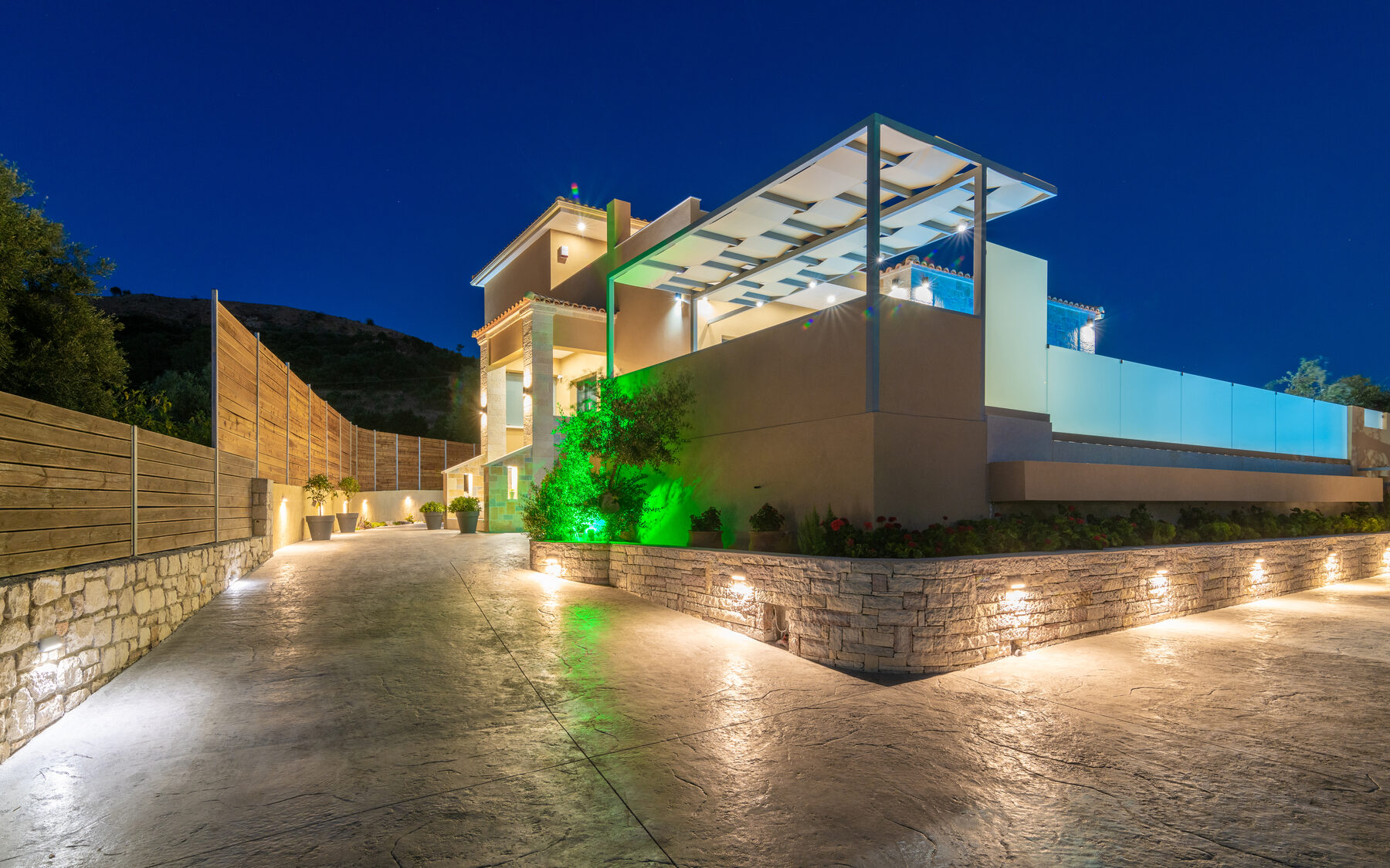 Zakynthos 4 bedroom villa Kalamaki, Romanza Villa II front exterior